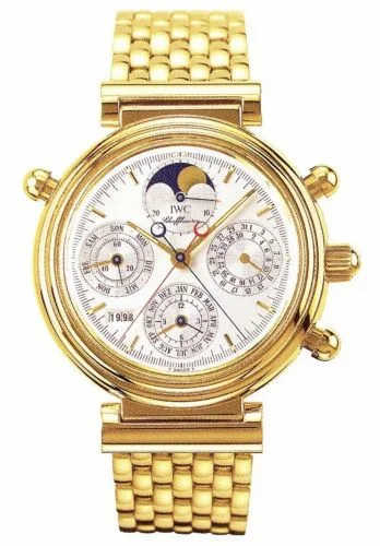 IWC Da Vinci Perpetual Rattrapante Yellow Gold / Silver / French / Bracelet IW9254-04 (IW925404)